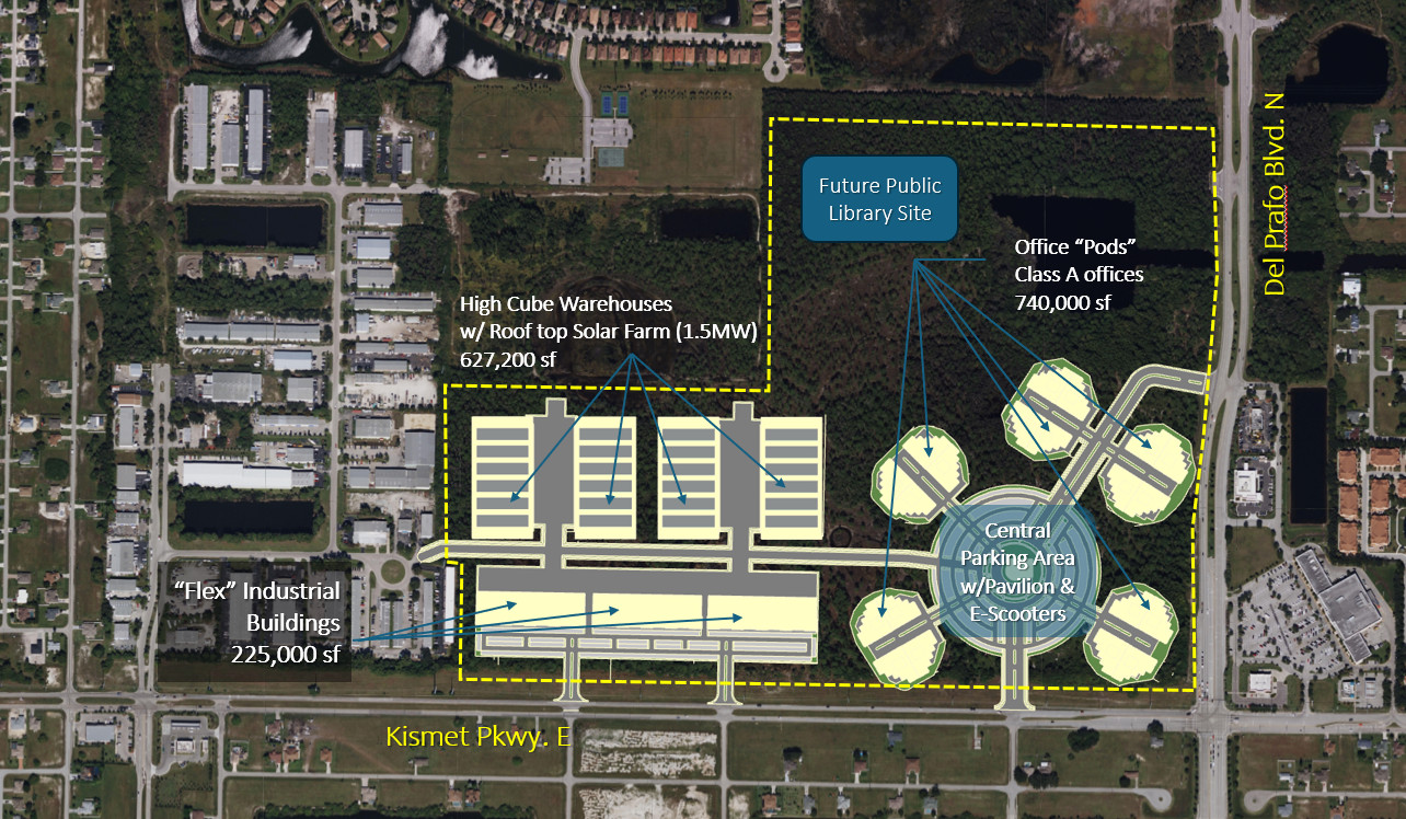 Cape Coral Corporate Park project plan
				   map